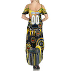 Personalised NAIDOC Week 2025 Cowboys Rugby Family Matching Summer Maxi Dress and Hawaiian Shirt Aboriginal Dot Painting