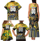 Personalised NAIDOC Week 2025 Cowboys Rugby Family Matching Tank Maxi Dress and Hawaiian Shirt Aboriginal Dot Painting