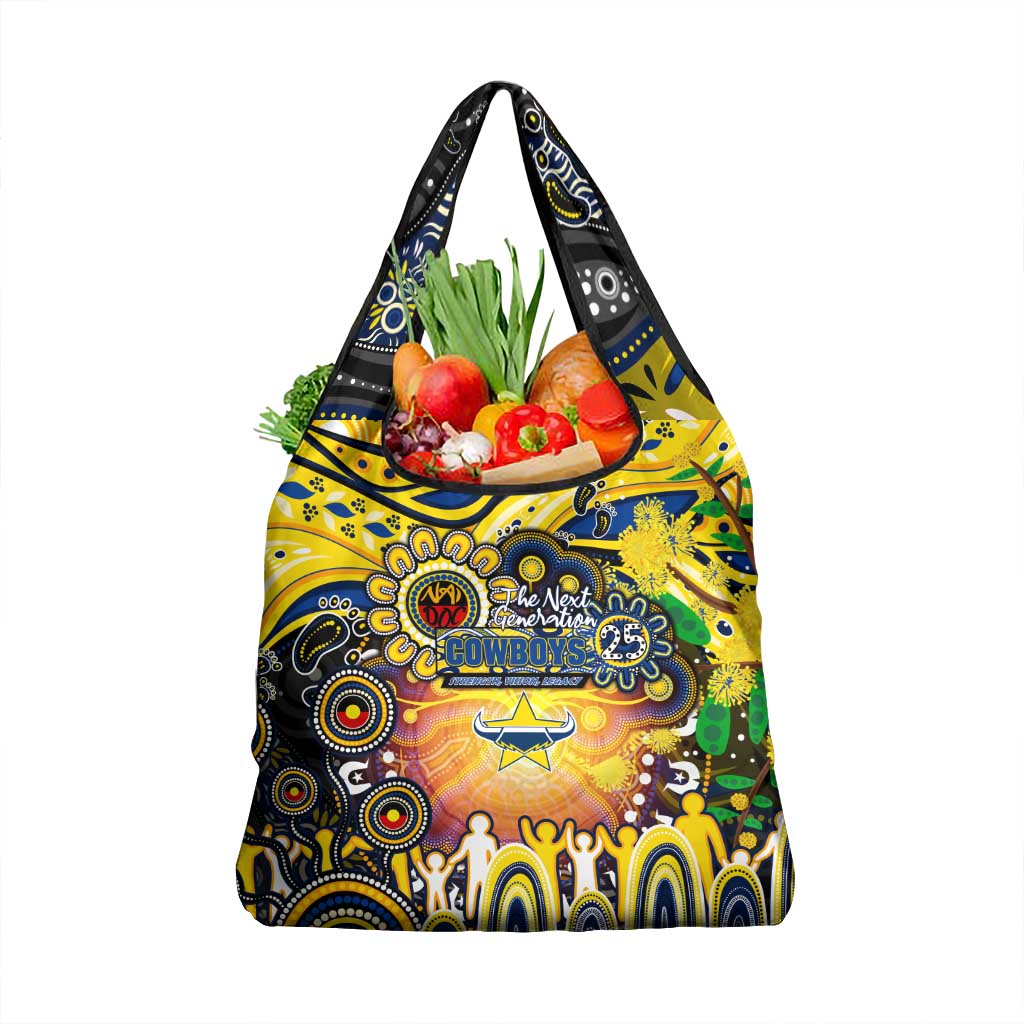 NAIDOC Week 2025 Cowboys Rugby Grocery Bag Aboriginal Dot Painting