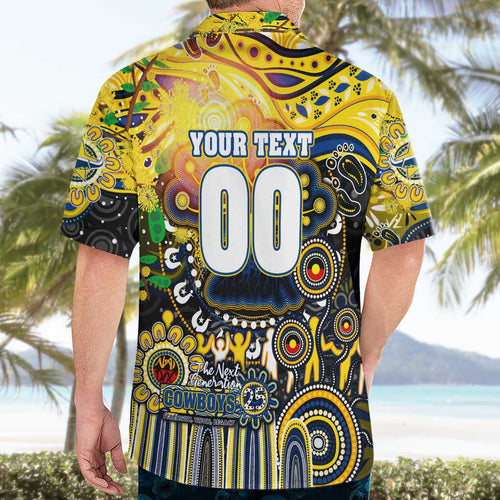 Personalised NAIDOC Week 2025 Cowboys Rugby Hawaiian Shirt Aboriginal Dot Painting