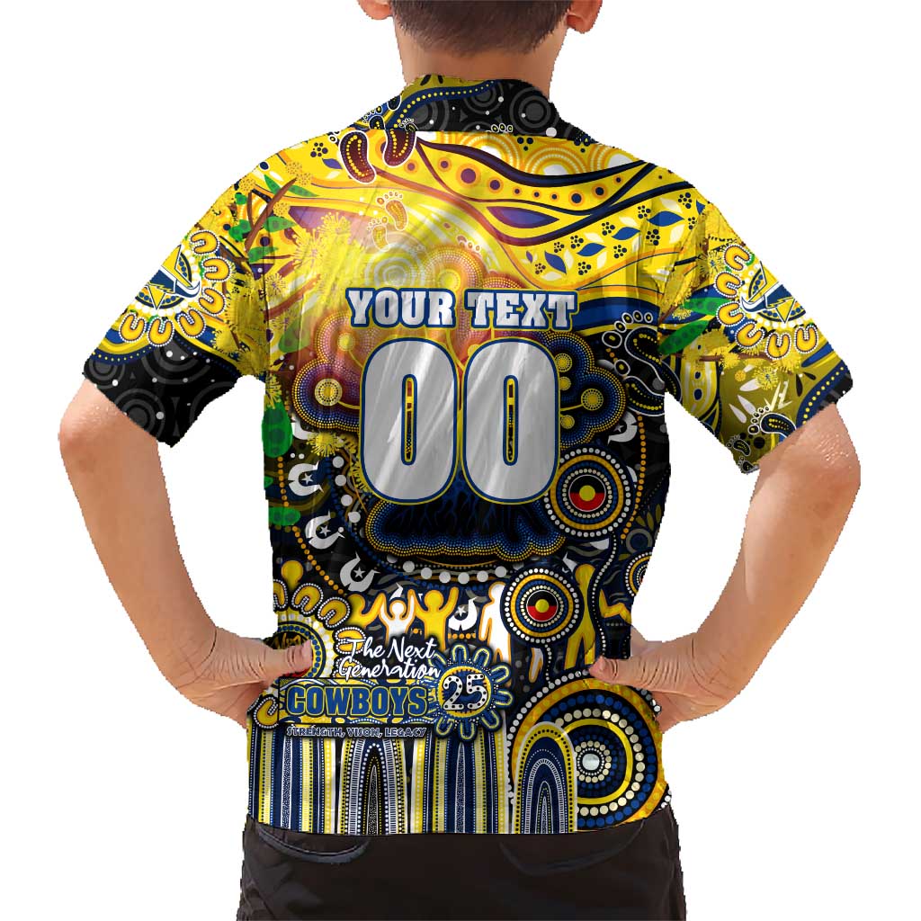 Personalised NAIDOC Week 2025 Cowboys Rugby Hawaiian Shirt Aboriginal Dot Painting