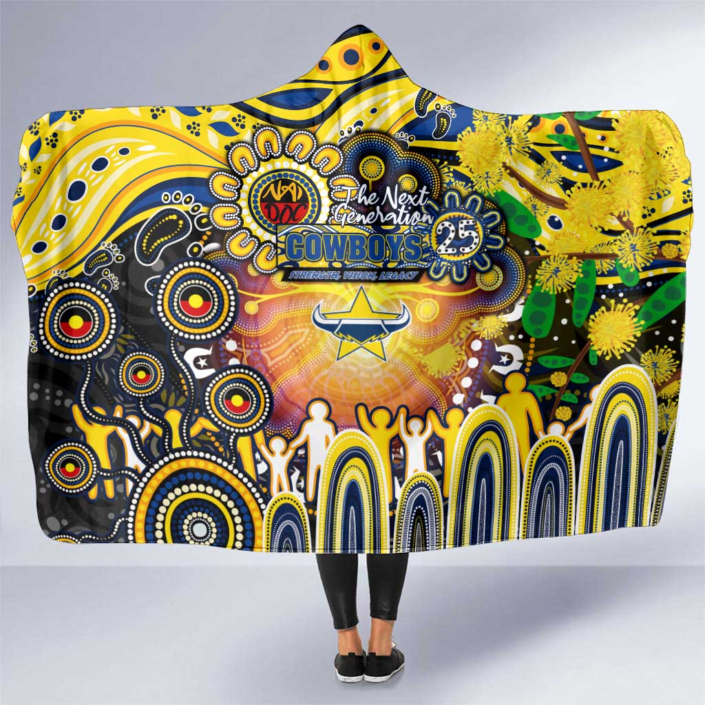 NAIDOC Week 2025 Cowboys Rugby Hooded Blanket Aboriginal Dot Painting