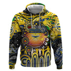 Personalised NAIDOC Week 2025 Cowboys Rugby Hoodie Aboriginal Dot Painting
