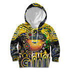 Personalised NAIDOC Week 2025 Cowboys Rugby Kid Hoodie Aboriginal Dot Painting