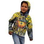 Personalised NAIDOC Week 2025 Cowboys Rugby Kid Hoodie Aboriginal Dot Painting