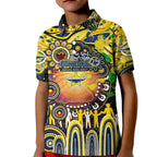 Personalised NAIDOC Week 2025 Cowboys Rugby Kid Polo Shirt Aboriginal Dot Painting