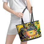 NAIDOC Week 2025 Cowboys Rugby Leather Tote Bag Aboriginal Dot Painting