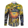 Personalised NAIDOC Week 2025 Cowboys Rugby Long Sleeve Button Shirt Aboriginal Dot Painting