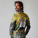 Personalised NAIDOC Week 2025 Cowboys Rugby Long Sleeve Polo Shirt Aboriginal Dot Painting