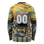 Personalised NAIDOC Week 2025 Cowboys Rugby Long Sleeve Shirt Aboriginal Dot Painting