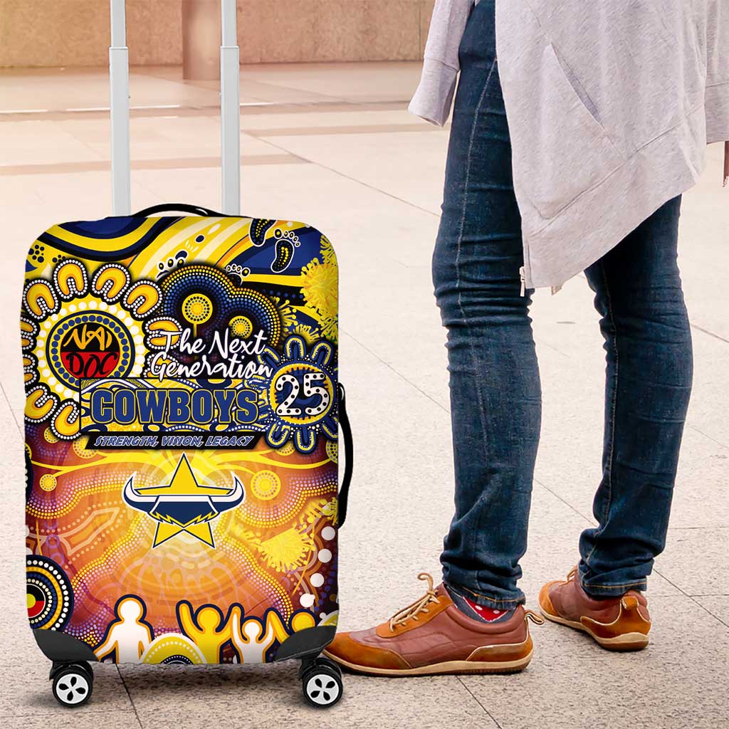 NAIDOC Week 2025 Cowboys Rugby Luggage Cover Aboriginal Dot Painting