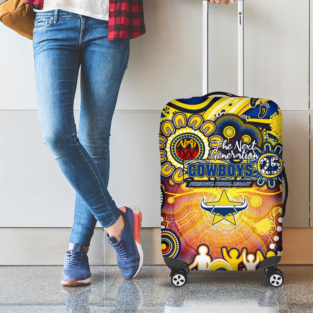 NAIDOC Week 2025 Cowboys Rugby Luggage Cover Aboriginal Dot Painting