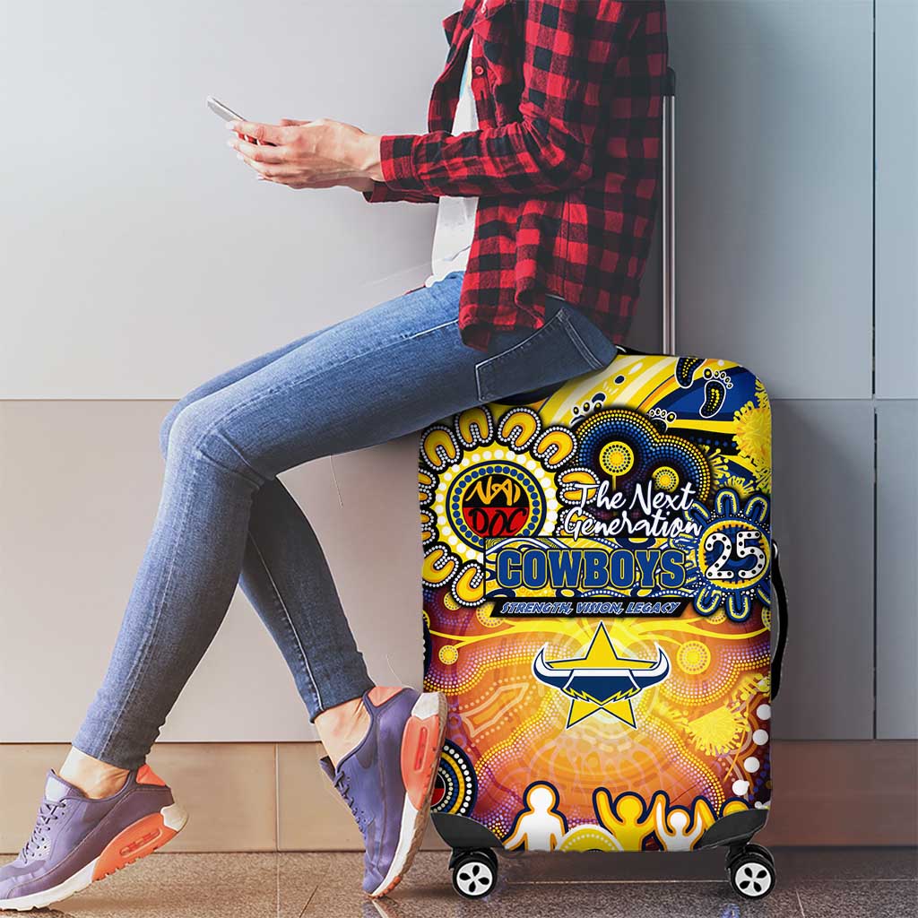 NAIDOC Week 2025 Cowboys Rugby Luggage Cover Aboriginal Dot Painting