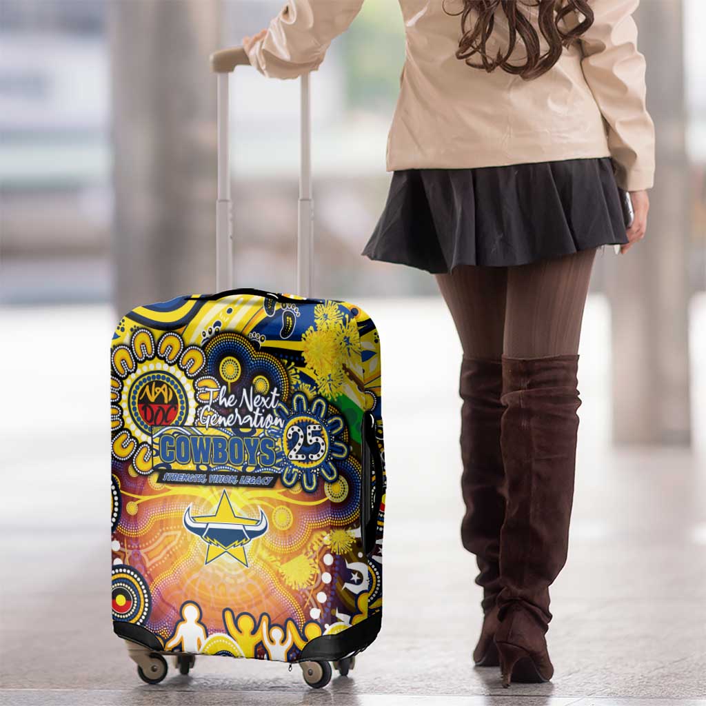 NAIDOC Week 2025 Cowboys Rugby Luggage Cover Aboriginal Dot Painting