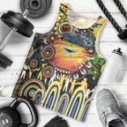 Personalised NAIDOC Week 2025 Cowboys Rugby Men Tank Top Aboriginal Dot Painting
