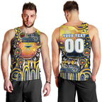 Personalised NAIDOC Week 2025 Cowboys Rugby Men Tank Top Aboriginal Dot Painting