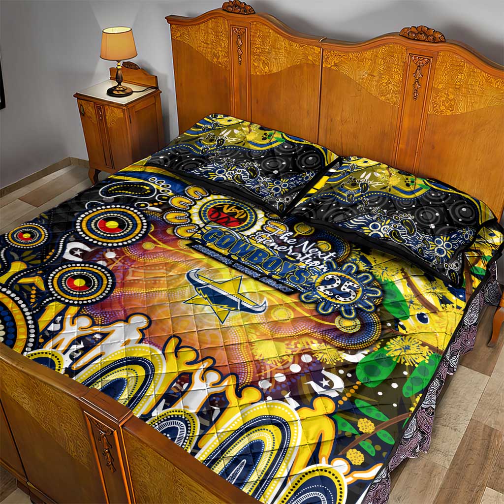 NAIDOC Week 2025 Cowboys Rugby Quilt Bed Set Aboriginal Dot Painting