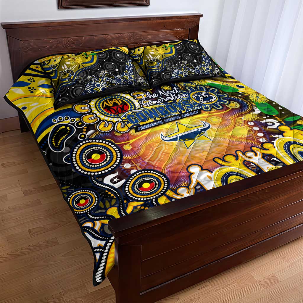 NAIDOC Week 2025 Cowboys Rugby Quilt Bed Set Aboriginal Dot Painting