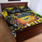 NAIDOC Week 2025 Cowboys Rugby Quilt Bed Set Aboriginal Dot Painting