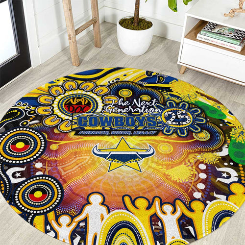NAIDOC Week 2025 Cowboys Rugby Round Carpet Aboriginal Dot Painting