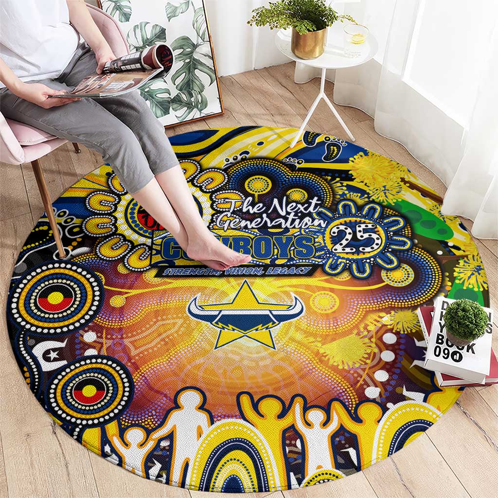 NAIDOC Week 2025 Cowboys Rugby Round Carpet Aboriginal Dot Painting
