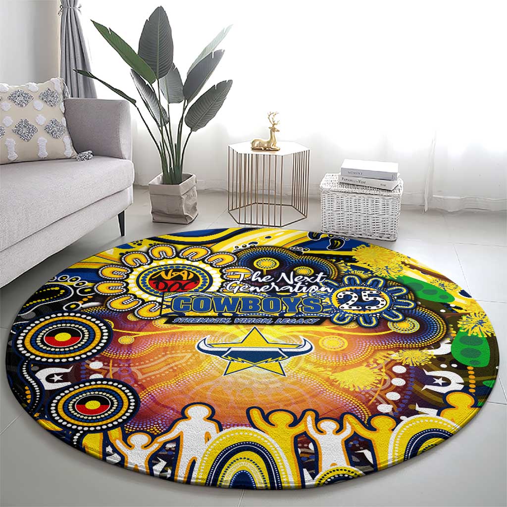 NAIDOC Week 2025 Cowboys Rugby Round Carpet Aboriginal Dot Painting