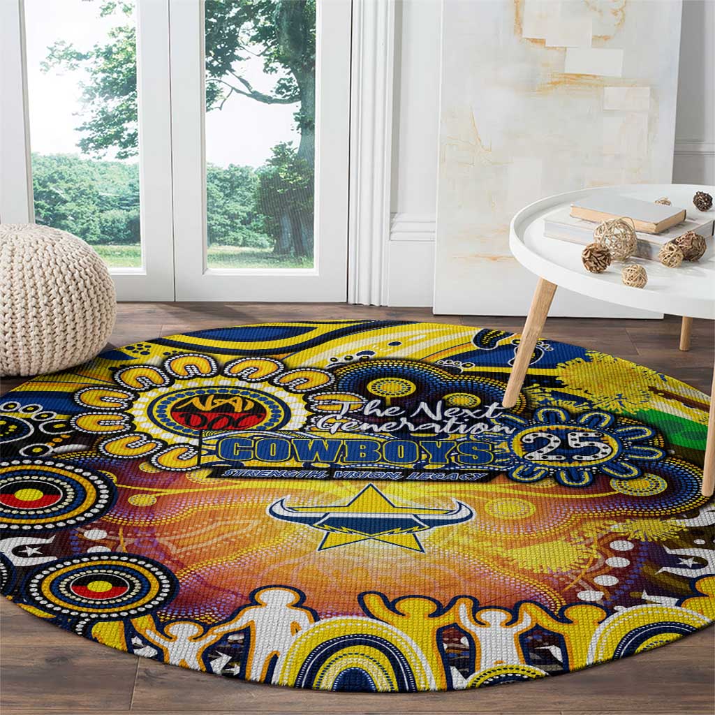 NAIDOC Week 2025 Cowboys Rugby Round Carpet Aboriginal Dot Painting