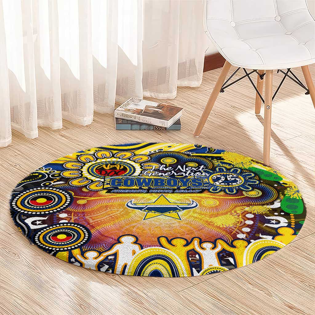 NAIDOC Week 2025 Cowboys Rugby Round Carpet Aboriginal Dot Painting