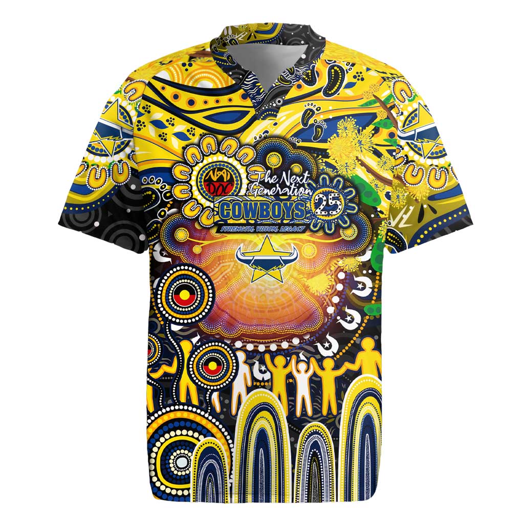 Personalised NAIDOC Week 2025 Cowboys Rugby Rugby Jersey Aboriginal Dot Painting