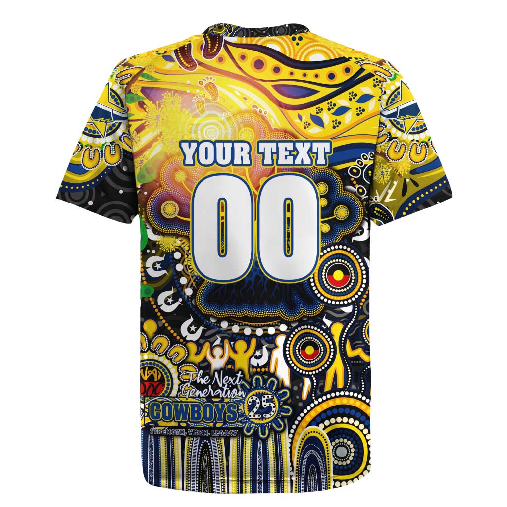Personalised NAIDOC Week 2025 Cowboys Rugby Rugby Jersey Aboriginal Dot Painting