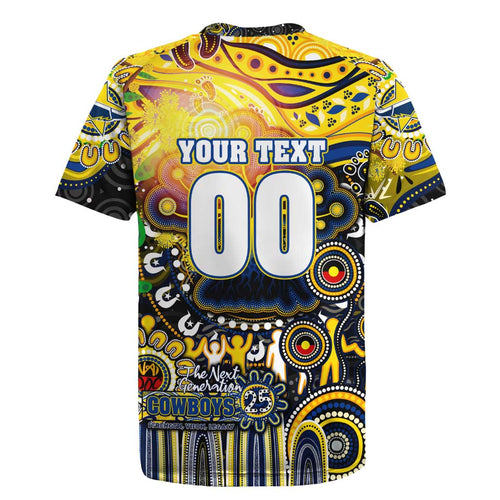 Personalised NAIDOC Week 2025 Cowboys Rugby Rugby Jersey Aboriginal Dot Painting