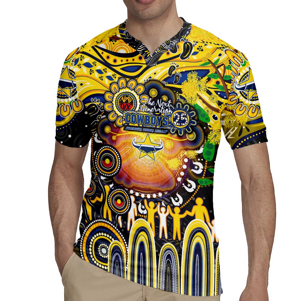 Personalised NAIDOC Week 2025 Cowboys Rugby Rugby Jersey Aboriginal Dot Painting