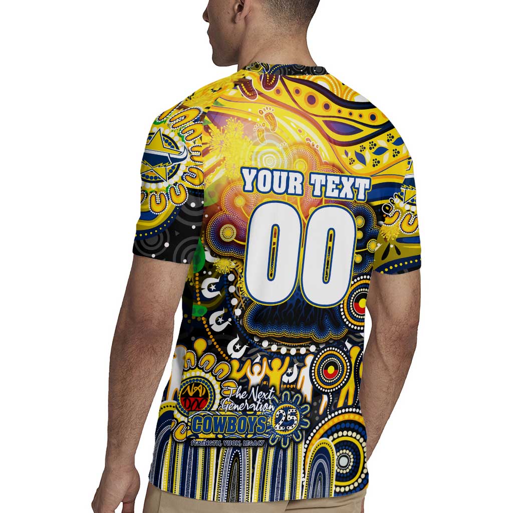 Personalised NAIDOC Week 2025 Cowboys Rugby Rugby Jersey Aboriginal Dot Painting
