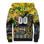Personalised NAIDOC Week 2025 Cowboys Rugby Sherpa Hoodie Aboriginal Dot Painting