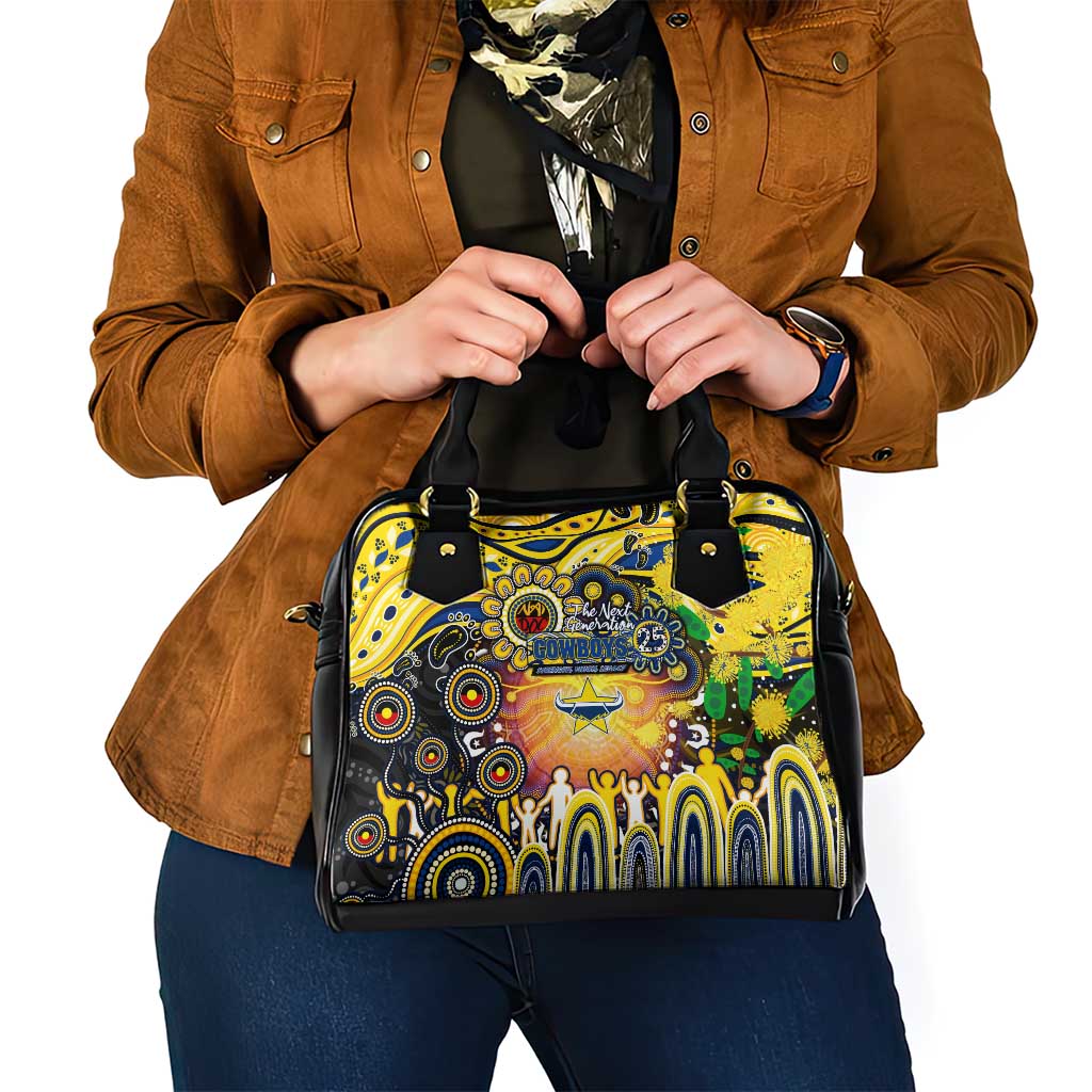 NAIDOC Week 2025 Cowboys Rugby Shoulder Handbag Aboriginal Dot Painting