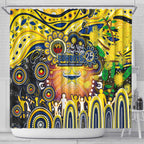 NAIDOC Week 2025 Cowboys Rugby Shower Curtain Aboriginal Dot Painting