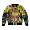 Personalised NAIDOC Week 2025 Cowboys Rugby Sleeve Zip Bomber Jacket Aboriginal Dot Painting