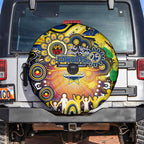 NAIDOC Week 2025 Cowboys Rugby Spare Tire Cover Aboriginal Dot Painting