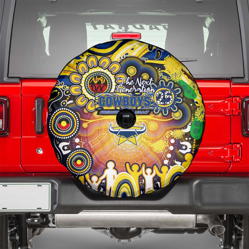 NAIDOC Week 2025 Cowboys Rugby Spare Tire Cover Aboriginal Dot Painting
