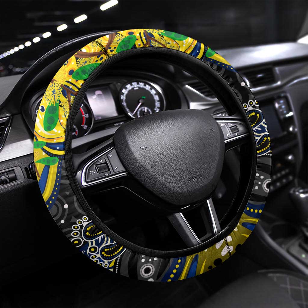 NAIDOC Week 2025 Cowboys Rugby Steering Wheel Cover Aboriginal Dot Painting