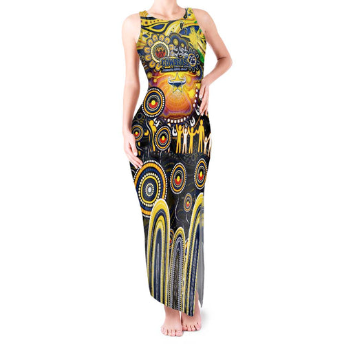 Personalised NAIDOC Week 2025 Cowboys Rugby Tank Maxi Dress Aboriginal Dot Painting