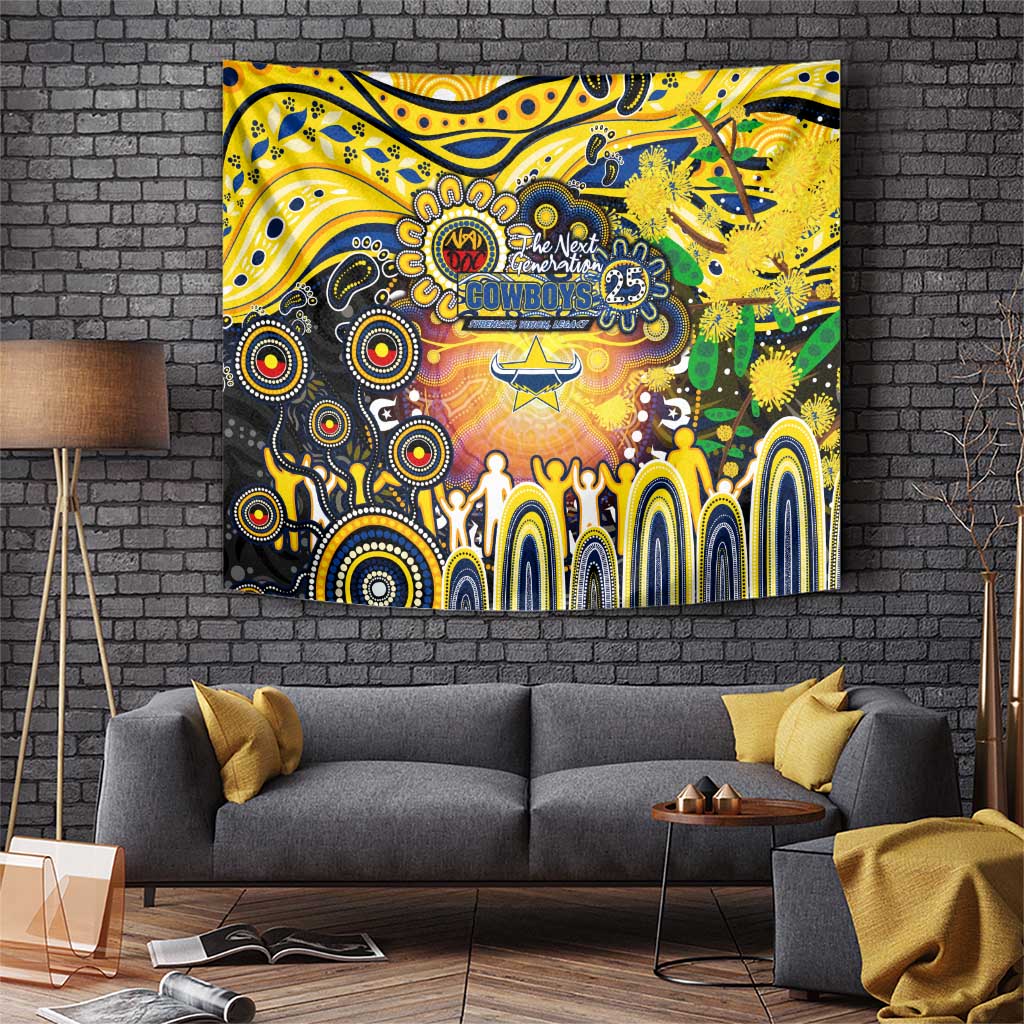 NAIDOC Week 2025 Cowboys Rugby Tapestry Aboriginal Dot Painting