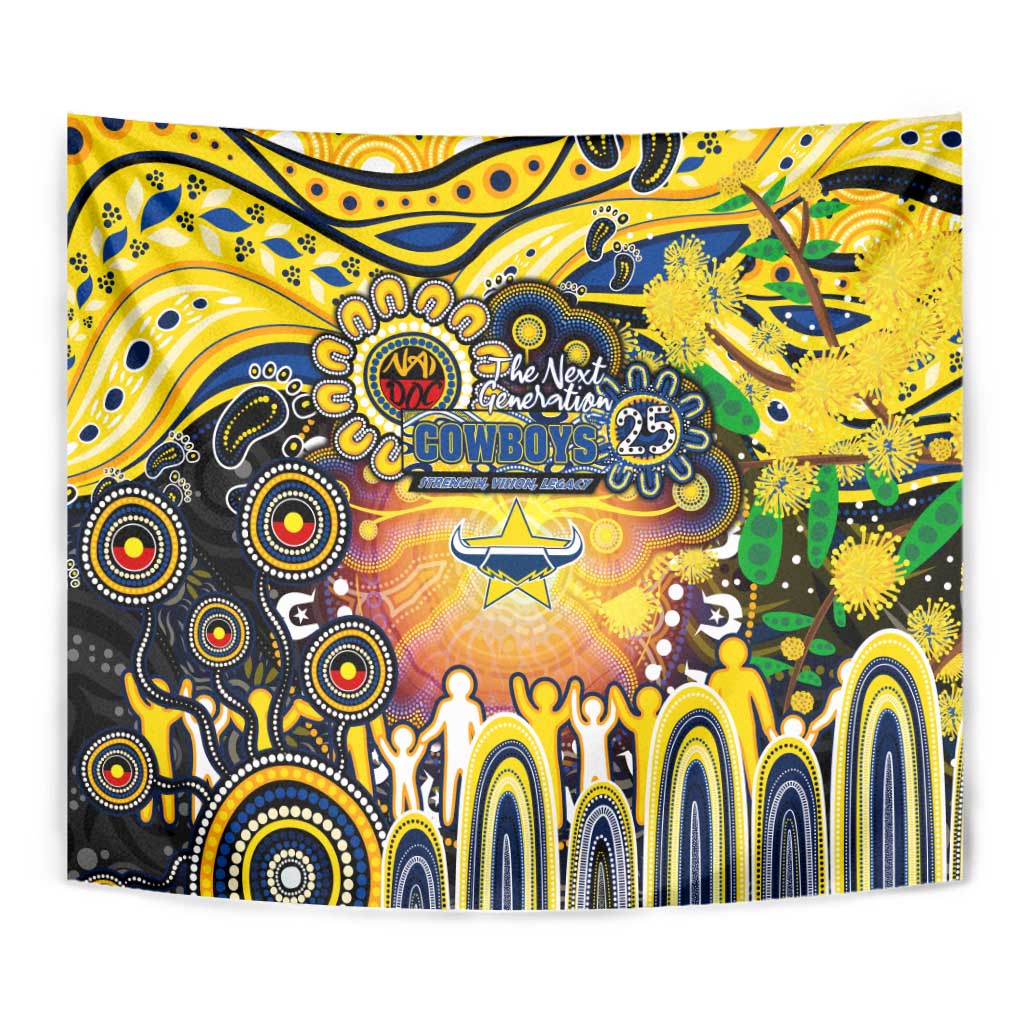 NAIDOC Week 2025 Cowboys Rugby Tapestry Aboriginal Dot Painting