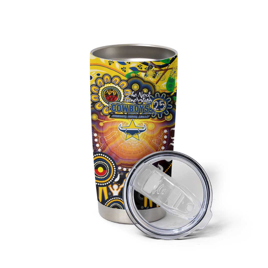 NAIDOC Week 2025 Cowboys Rugby Tumbler Cup Aboriginal Dot Painting