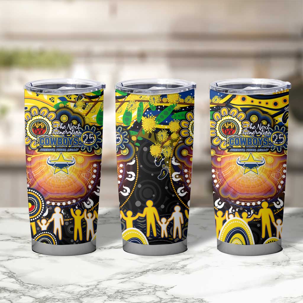 NAIDOC Week 2025 Cowboys Rugby Tumbler Cup Aboriginal Dot Painting