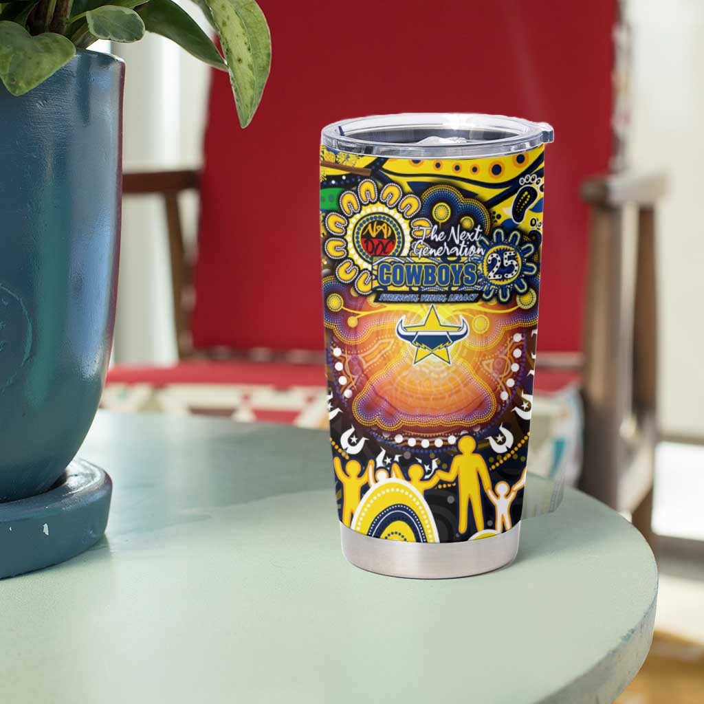 NAIDOC Week 2025 Cowboys Rugby Tumbler Cup Aboriginal Dot Painting