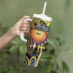 NAIDOC Week 2025 Cowboys Rugby Tumbler With Handle Aboriginal Dot Painting