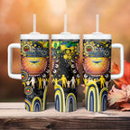 NAIDOC Week 2025 Cowboys Rugby Tumbler With Handle Aboriginal Dot Painting
