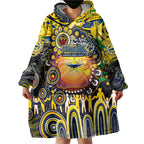 Personalised NAIDOC Week 2025 Cowboys Rugby Wearable Blanket Hoodie Aboriginal Dot Painting