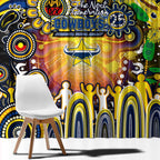 NAIDOC Week 2025 Cowboys Rugby Window Curtain Aboriginal Dot Painting